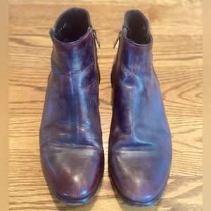 John Varvatos Distressed Leather Zip Boot